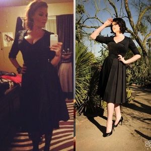 Pinup Couture Ashley Dress in Matte Black 🖤